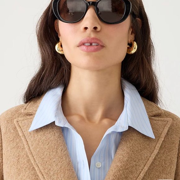 J. Crew Daphne Coat In Powder Blue Italian Boiled Wool (00) - Picture 7 of 8